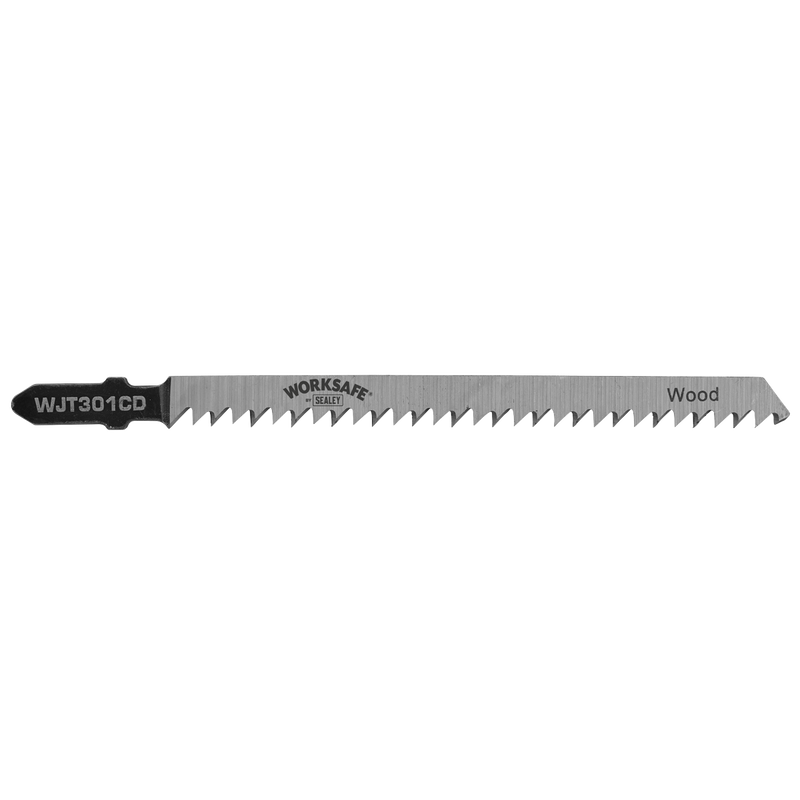 Sealey WJT301CD 90mm 8tpi Jigsaw Blade Wood & Plastics - Pack of 5