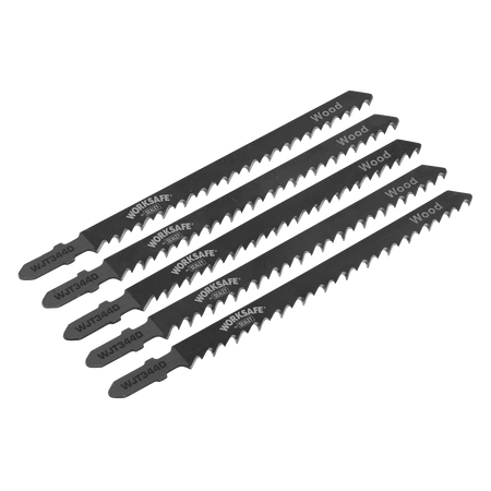 Sealey WJT344D 105mm 6tpi Jigsaw Blade Wood - Pack of 5