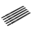 Sealey WJT344D 105mm 6tpi Jigsaw Blade Wood - Pack of 5