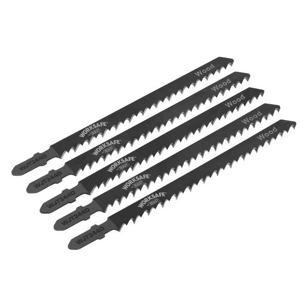 Sealey WJT344D 105mm 6tpi Jigsaw Blade Wood - Pack of 5