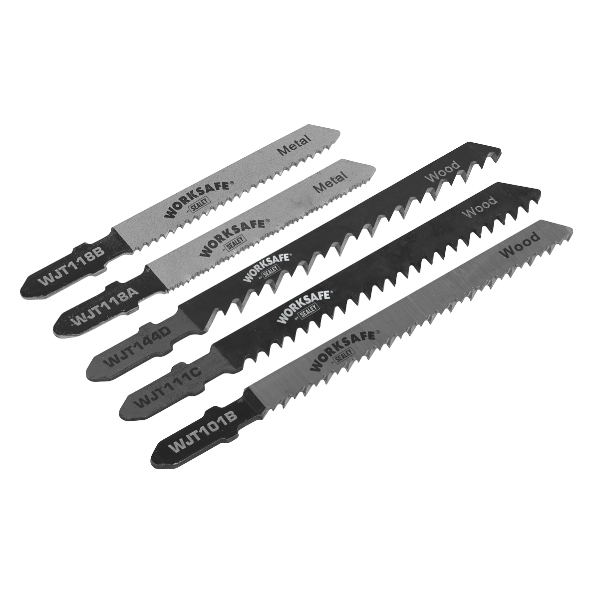 Sealey WJTASS Jigsaw Blades Assorted - Pack of 5