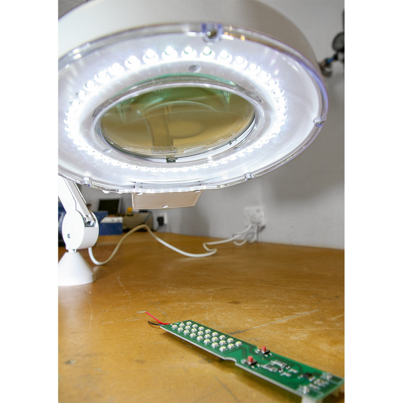 Sealey WL483D 48 SMD LED Bench Mounting Magnifying Work Light