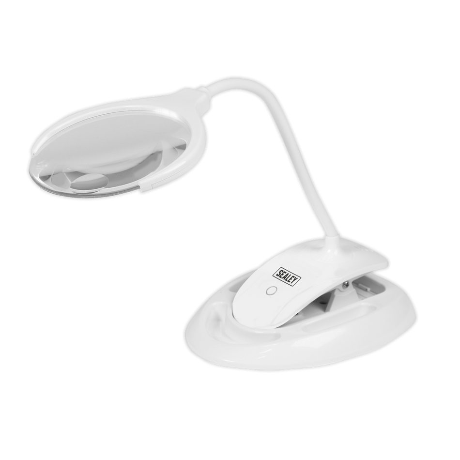 Sealey WL63/8D 6 SMD LED Dimmable Rechargeable Dual Mounting Magnifying Work Light