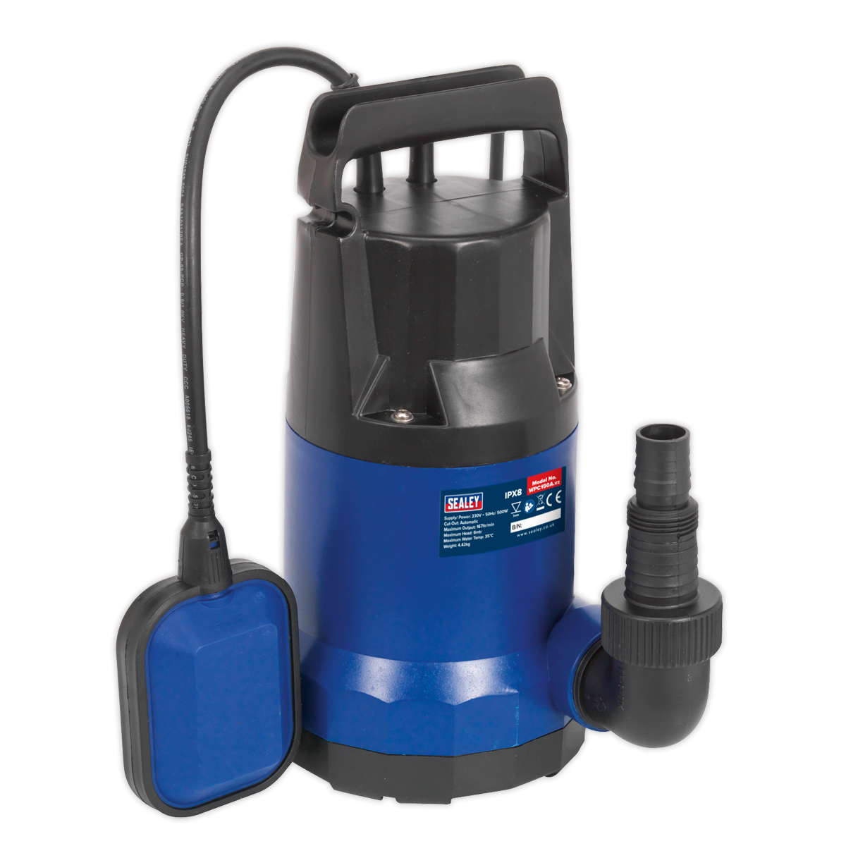 Sealey WPC150A 167L/min Automatic Submersible Water Pump