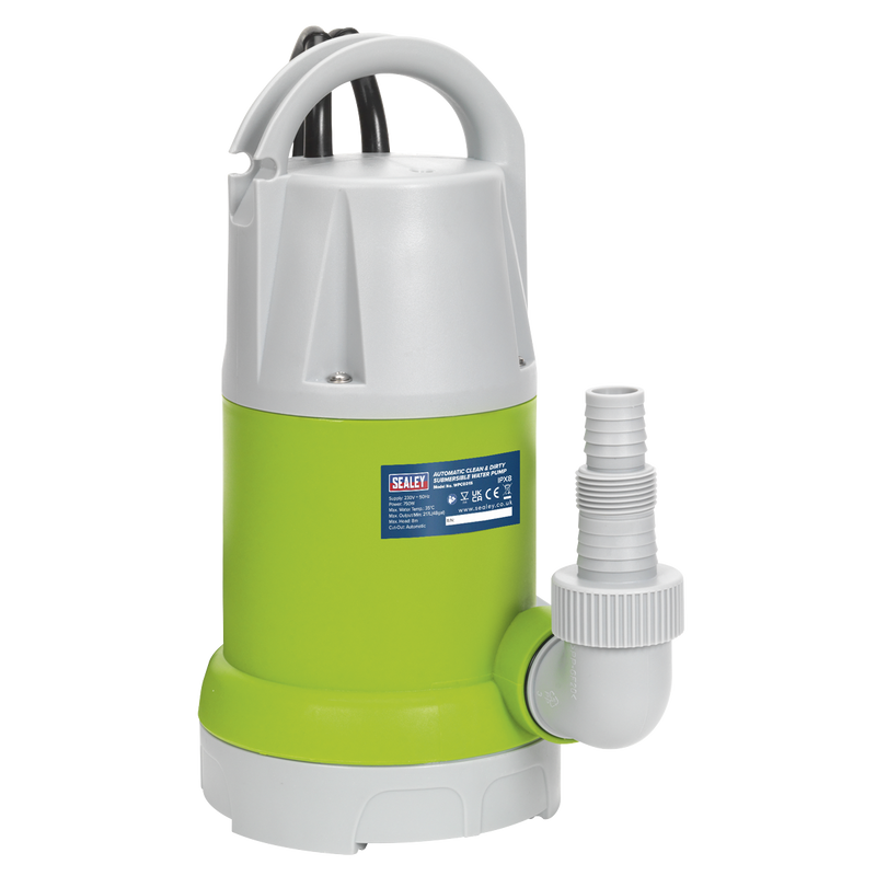 Sealey WPCD215 217L/min Automatic Submersible Clean & Dirty Water Pump