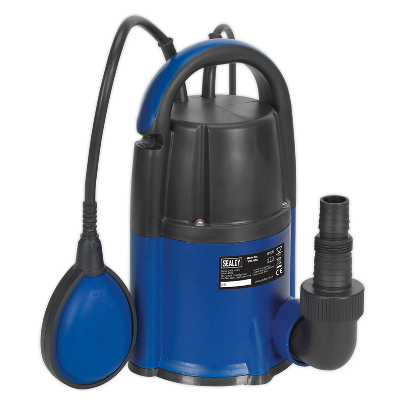 Sealey WPL117A 117L/min Automatic Low Level 2mm Submersible Water Pump