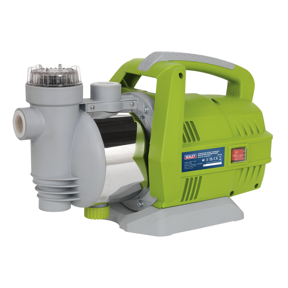 Sealey WPS062S 55L/min Stainless Steel Surface Mounting Water Pump 230V