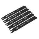 Sealey WPS1002 200 x 25 x 1.7mm 8tpi Pipe Saw Blade - Pack of 5