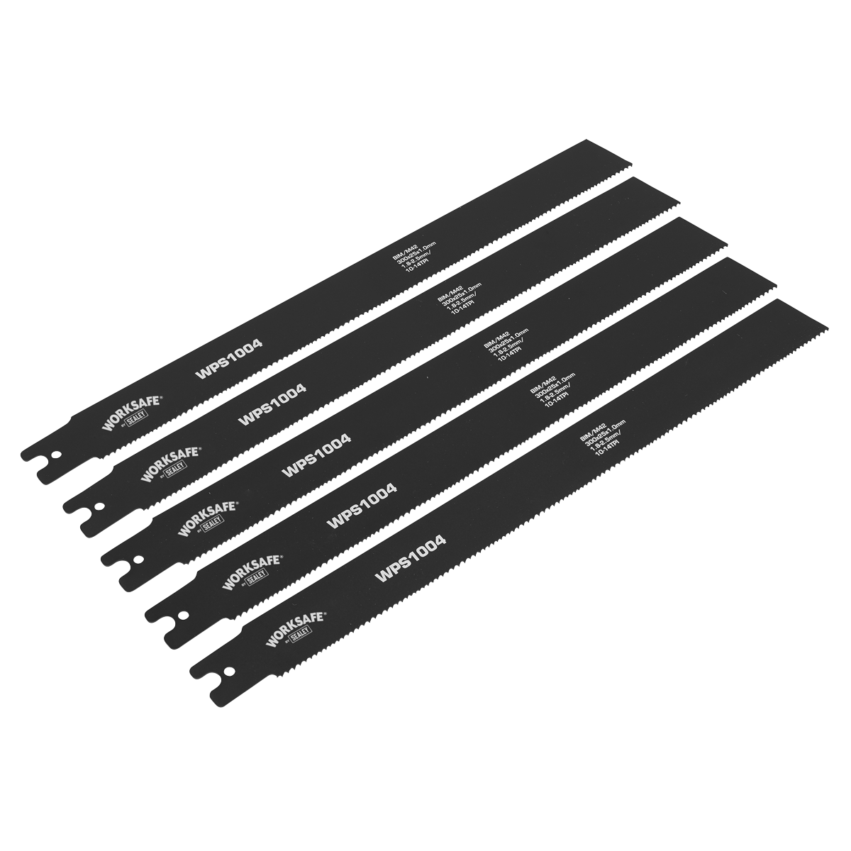 Sealey WPS1004 300 x 25 x 1mm 10-14tpi Pipe Saw Blade - Pack of 5