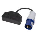 Sealey WPS16132 16A/13A Trailing Twin Socket & Cable Set