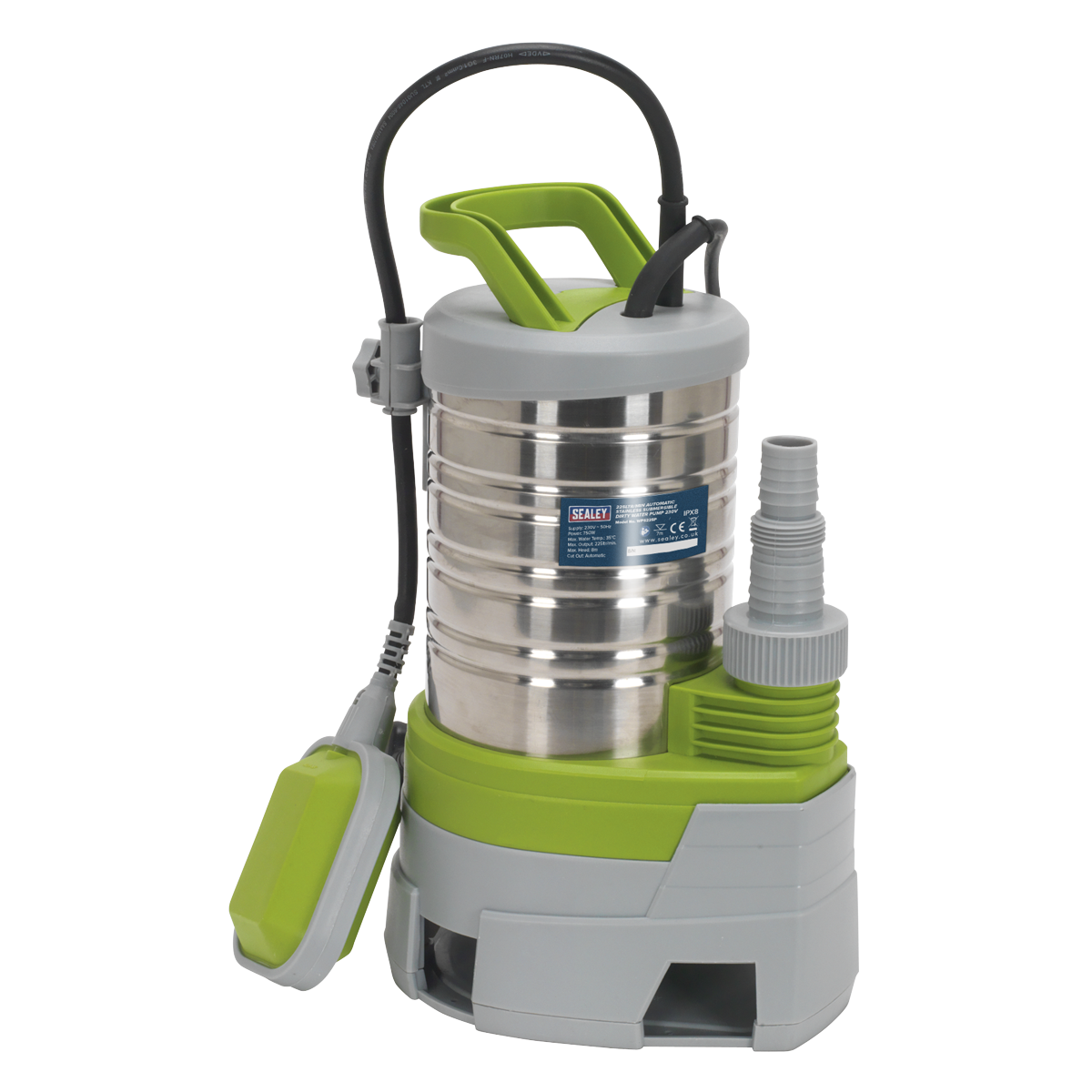 Sealey WPS225P 225L/min Automatic Stainless Submersible Dirty Water Pump