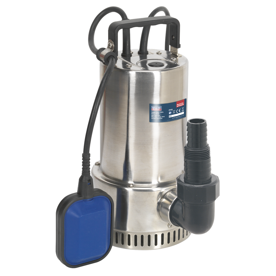 Sealey WPS250A 250L/min Automatic Stainless Submersible Clean Water Pump