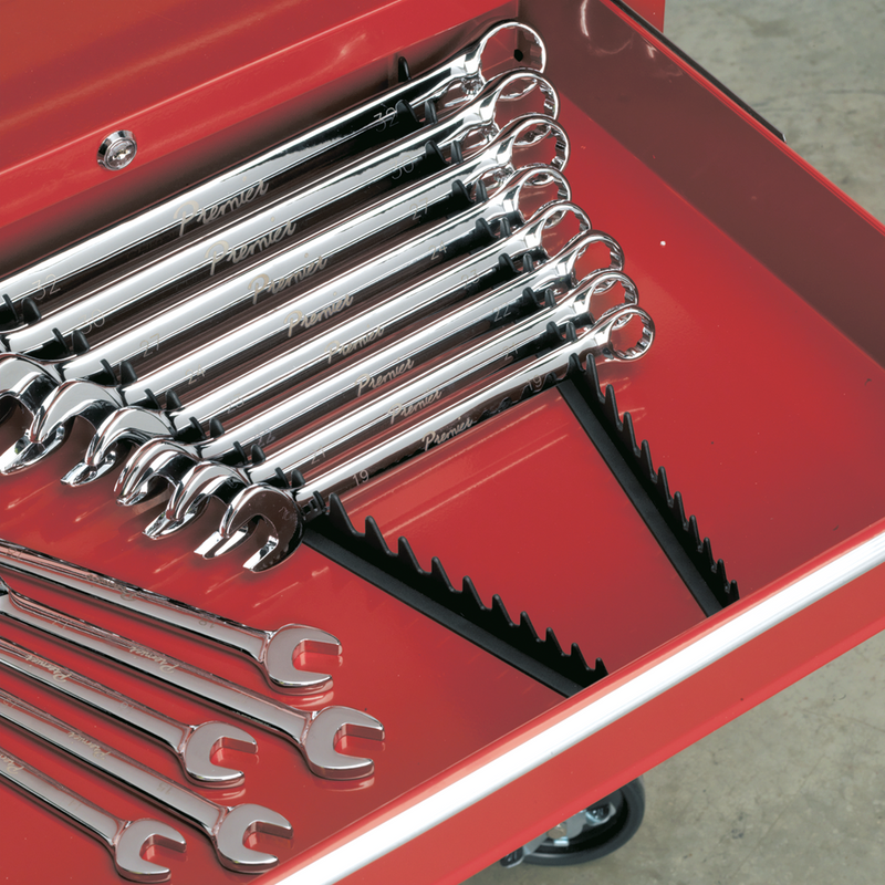 Sealey WR01 2pc Sharks Teeth Spanner Rack - Capacity 20 Spanners
