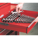 Sealey WR01 2pc Sharks Teeth Spanner Rack - Capacity 20 Spanners
