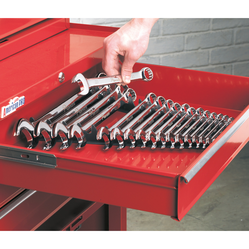 Sealey WR01 2pc Sharks Teeth Spanner Rack - Capacity 20 Spanners