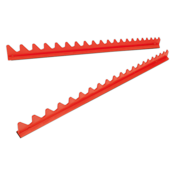 Sealey WR02 2pc Magnetic Sharks Teeth Spanner Rack - Capacity 20 Spanners