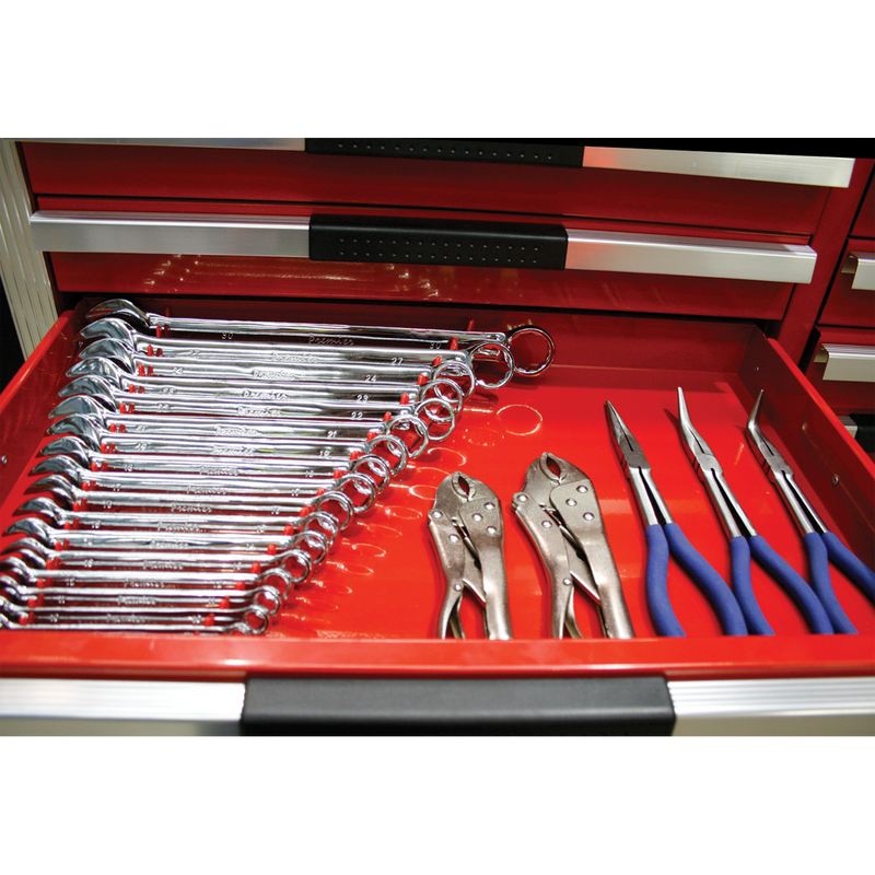 Sealey WR02 2pc Magnetic Sharks Teeth Spanner Rack - Capacity 20 Spanners