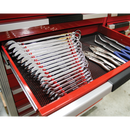 Sealey WR02 2pc Magnetic Sharks Teeth Spanner Rack - Capacity 20 Spanners