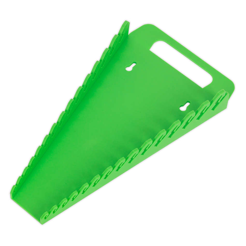 Sealey WR08HV Spanner Rack Capacity 15 Spanners - Hi-Vis Green