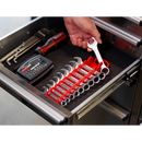 Sealey WR10 TPR Stubby Spanner Rack - Capacity 10 Spanners