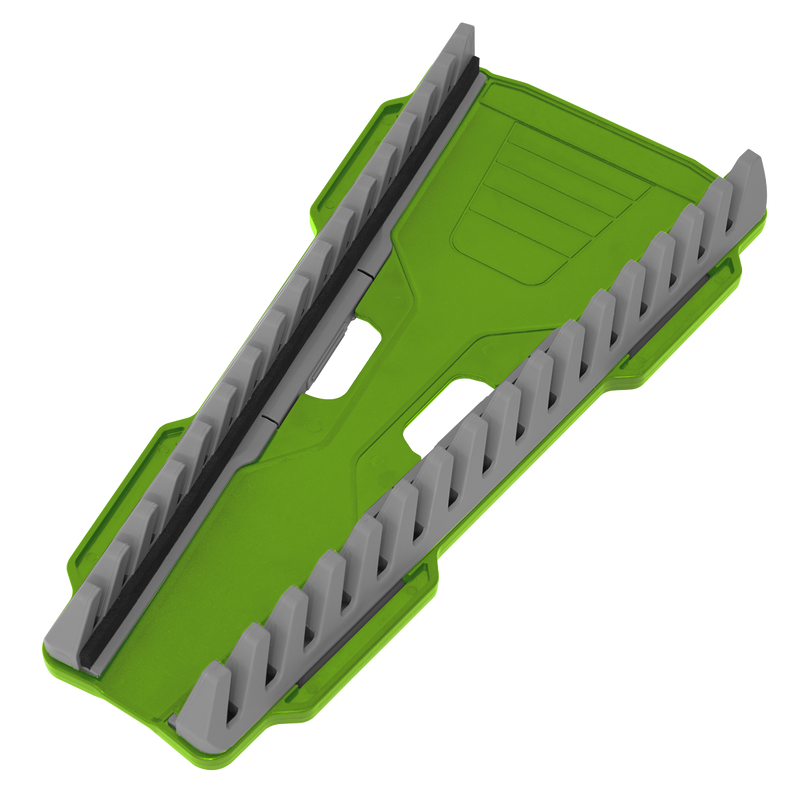 Sealey WR11HV 16pc Reversible Spanner Rack - Hi-Vis Green