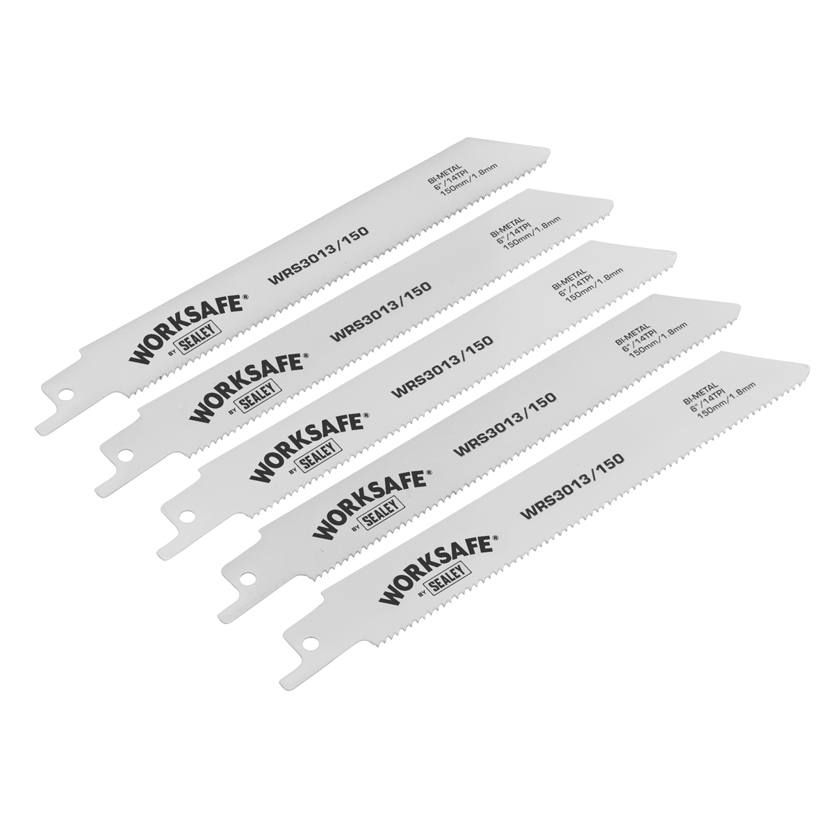 Sealey WRS3013/150 150mm 14tpi Reciprocating Saw Blade - Pack of 5