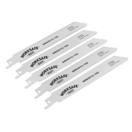 Sealey WRS3013/150 150mm 14tpi Reciprocating Saw Blade - Pack of 5