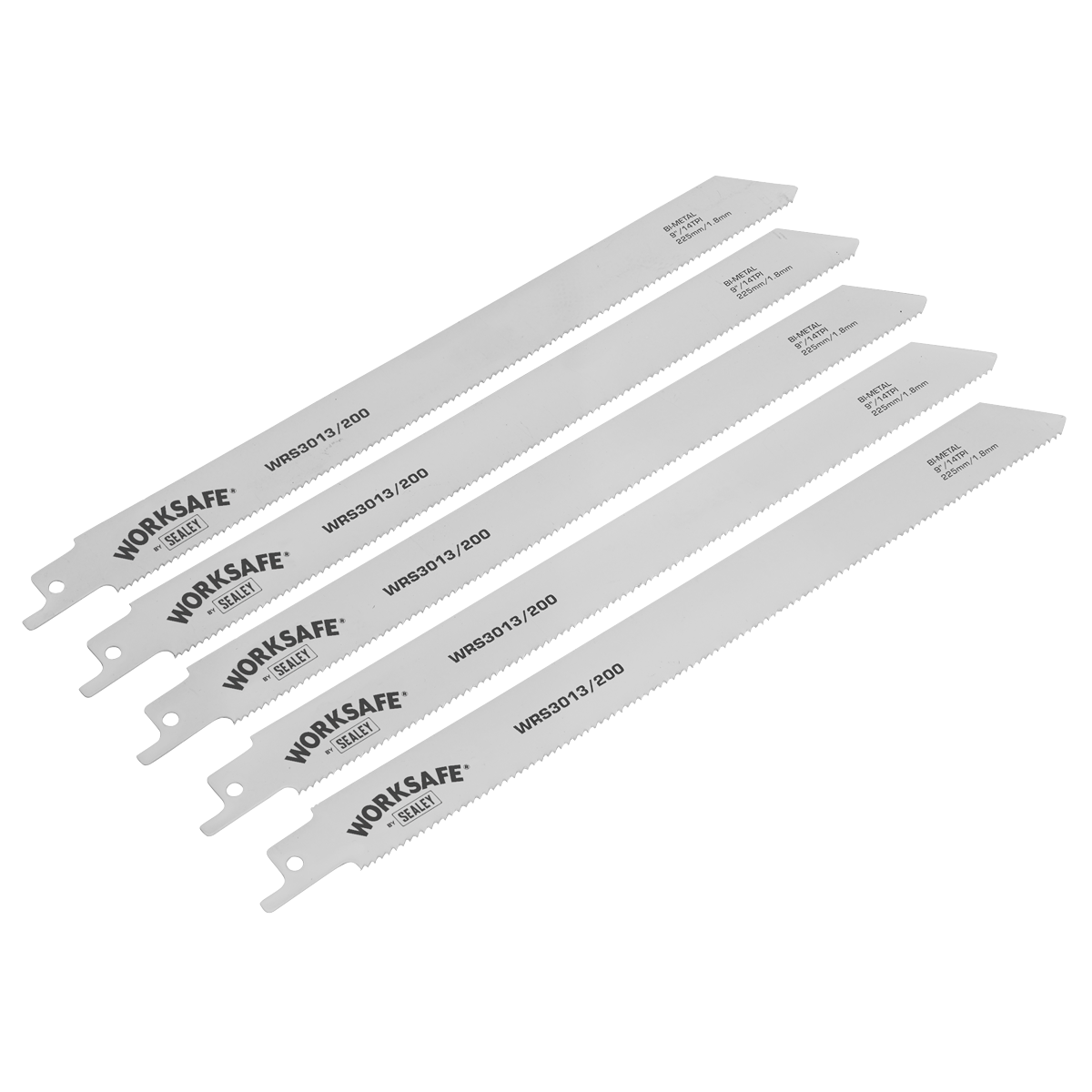 Sealey WRS3013/200 225mm 14tpi Reciprocating Saw Blade - Pack of 5