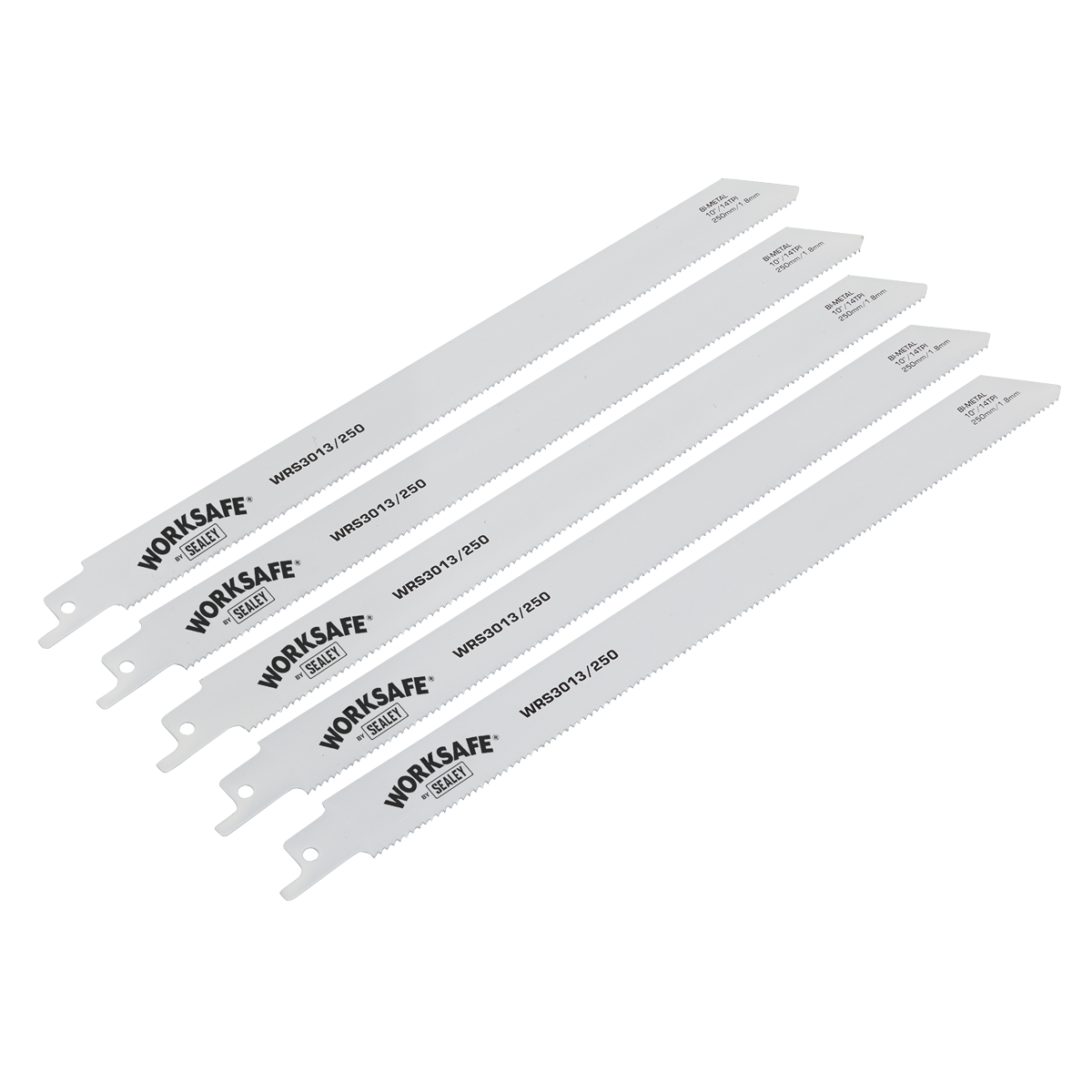 Sealey WRS3013/250 250mm 14tpi Reciprocating Saw Blade - Pack of 5