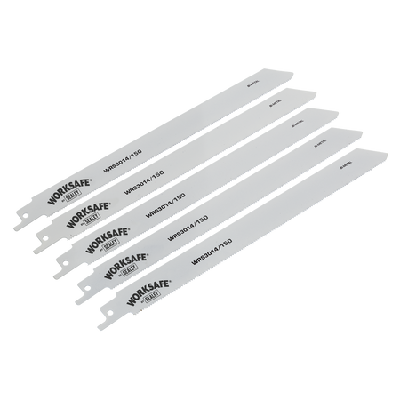 Sealey WRS3014/150 150mm 18tpi Reciprocating Saw Blade Metal - Pack of 5