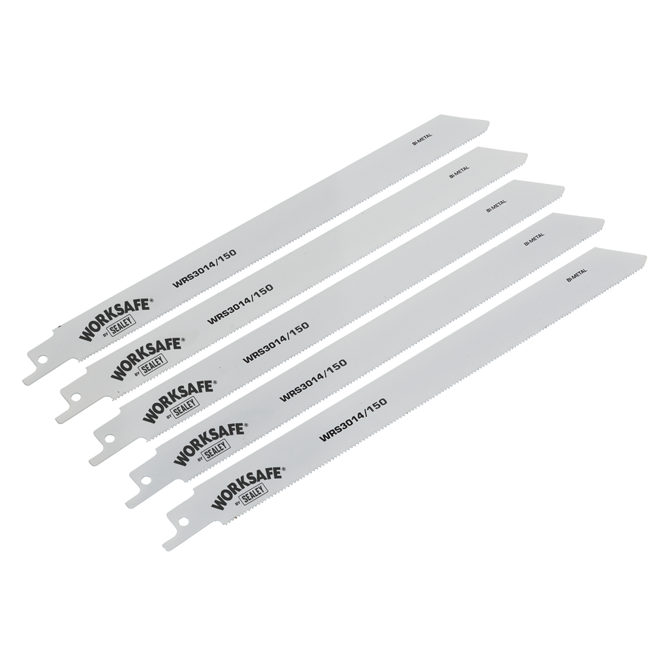 Sealey WRS3014/150 150mm 18tpi Reciprocating Saw Blade Metal - Pack of 5