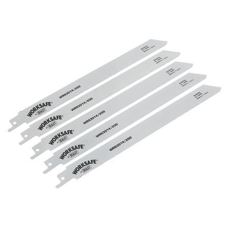 Sealey WRS3014/200 225mm 18tpi Reciprocating Saw Blade Metal - Pack of 5