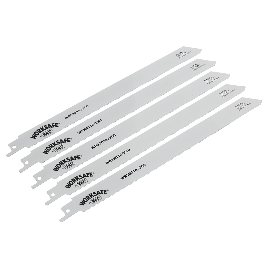 Sealey WRS3014/250 250mm 18tpi Reciprocating Saw Blade Metal - Pack of 5