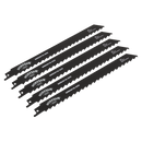 Sealey WRS3019/225 225mm 3tpi Reciprocating Saw Blade Wood - Pack of 5