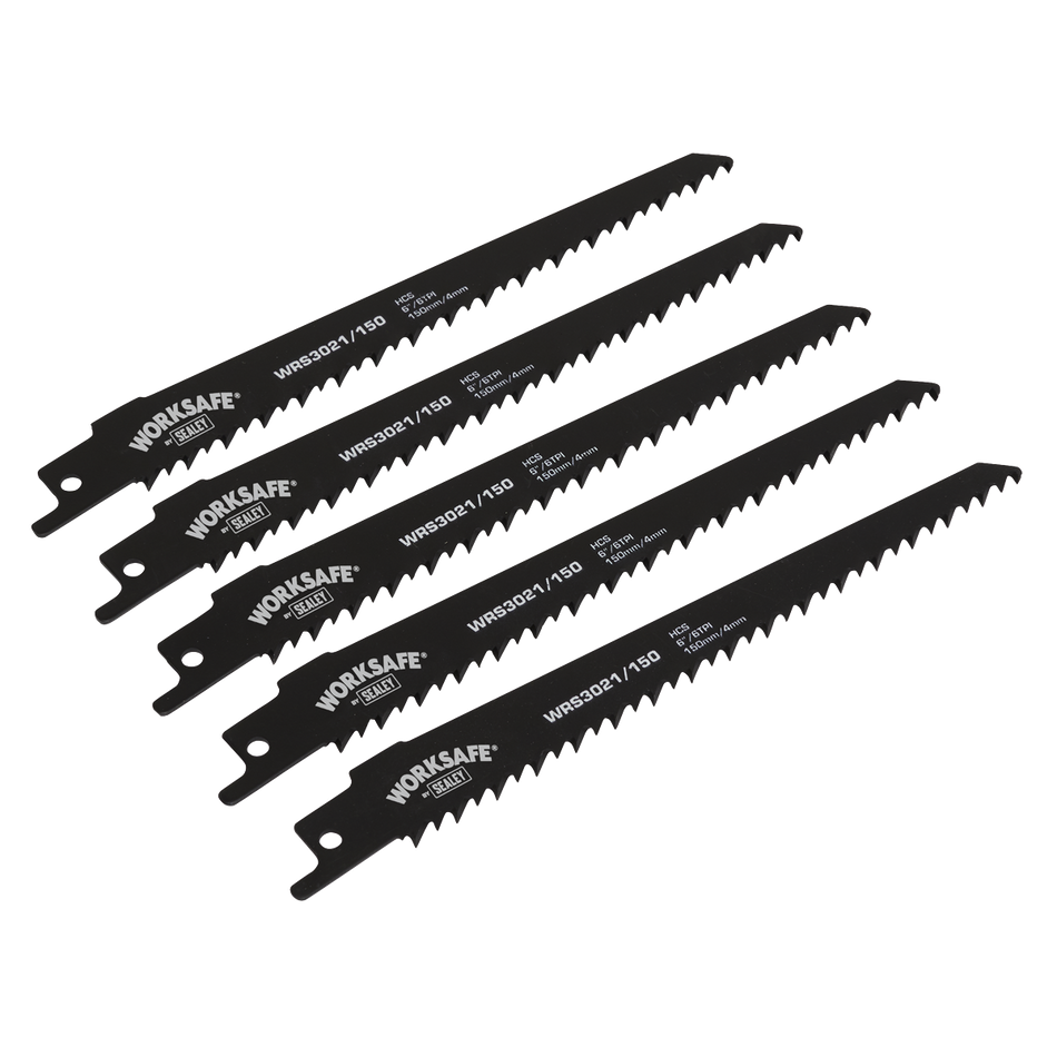 Sealey WRS3021/150 150mm 6tpi Reciprocating Saw Blade - Pack of 5