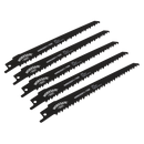 Sealey WRS3021/150 150mm 6tpi Reciprocating Saw Blade - Pack of 5
