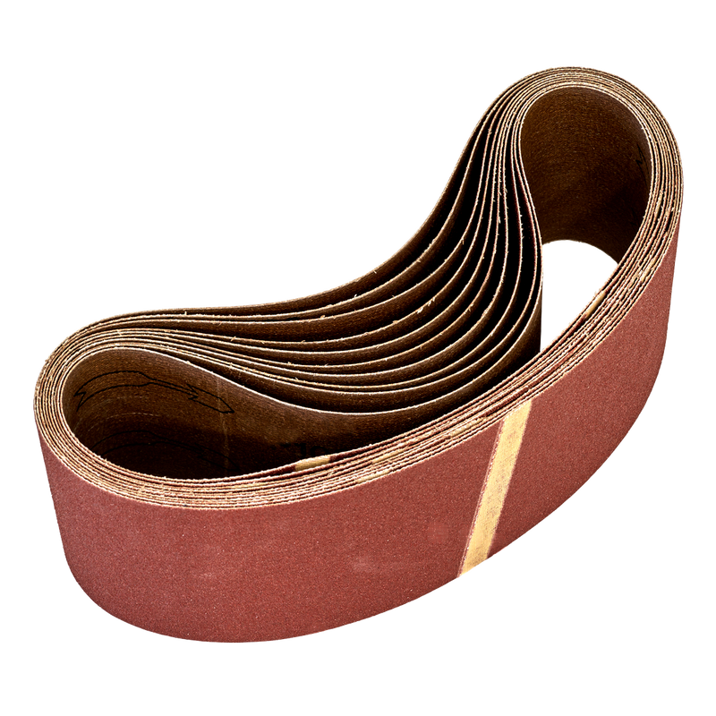 Sealey WSB53120 75 x 533mm Sanding Belt 120Grit - Pack of 10