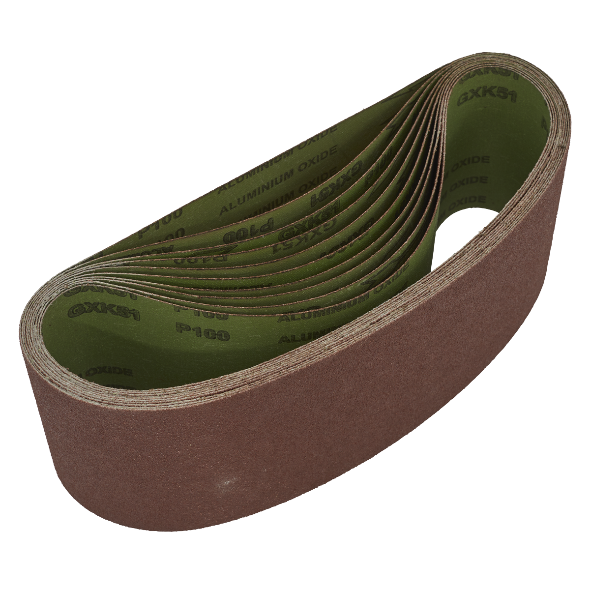 Sealey WSB61100 100 x 610mm Sanding Belt 100Grit - Pack of 10