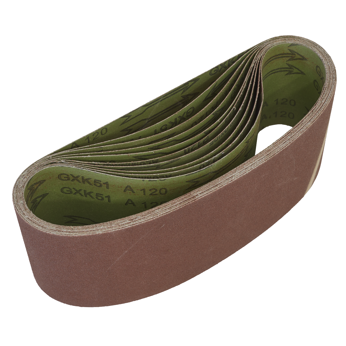 Sealey WSB61120 100 x 610mm Sanding Belt 120Grit - Pack of 10