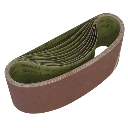 Sealey WSB61120 100 x 610mm Sanding Belt 120Grit - Pack of 10