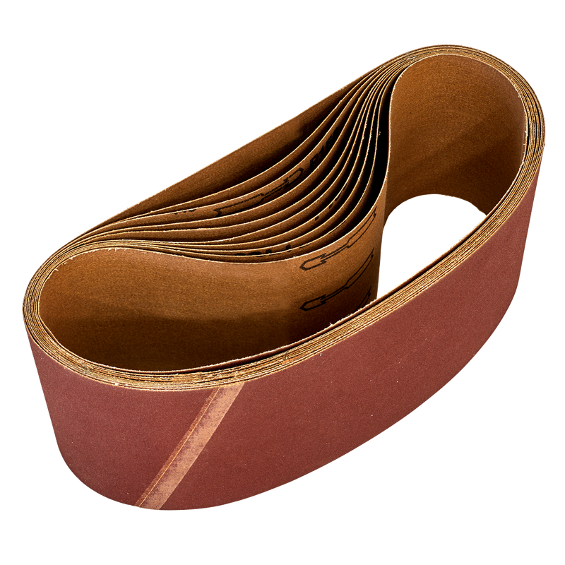 Sealey WSB62120 100 x 620mm Sanding Belt 120Grit - Pack of 10