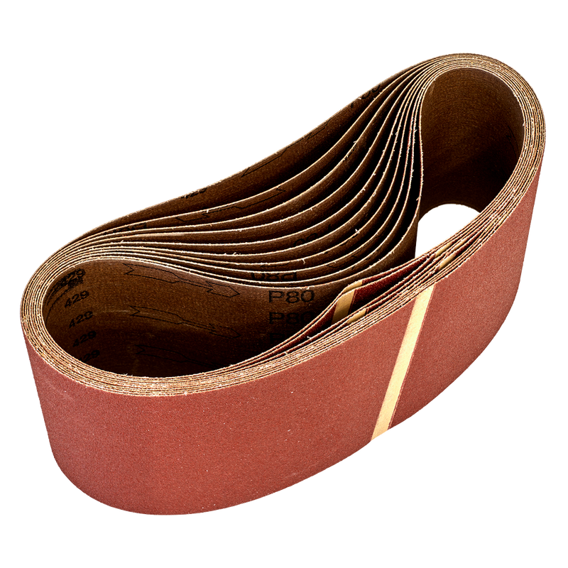 Sealey WSB6280 100 x 620mm Sanding Belt 80Grit - Pack of 10