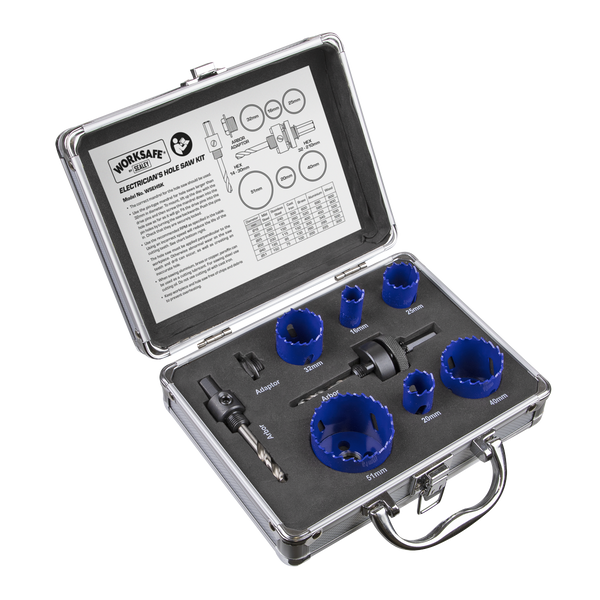 Sealey WSEHSK 9pc Electrician's Hole Saw Kit