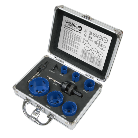 Sealey WSPHSK 9pc Plumber's Hole Saw Kit