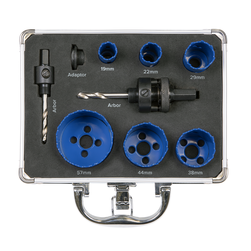 Sealey WSPHSK 9pc Plumber's Hole Saw Kit