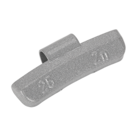 Sealey WWAH25 25g Wheel Weights Hammer-On Plastic Coated Zinc - Alloy Wheels - Pack of 100