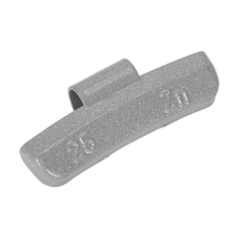 Sealey WWAH25 25g Wheel Weights Hammer-On Plastic Coated Zinc - Alloy Wheels - Pack of 100