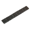 Sealey WWSA510B 5/10g Adhesive Wheel Weight Strip of 8 (4 x Each Weight) - Pack of 50 - Zinc Plated Steel Black