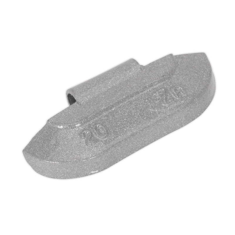 Sealey WWSH20 20g Wheel Weights Hammer-On Zinc for Steel Wheels - Pack of 100