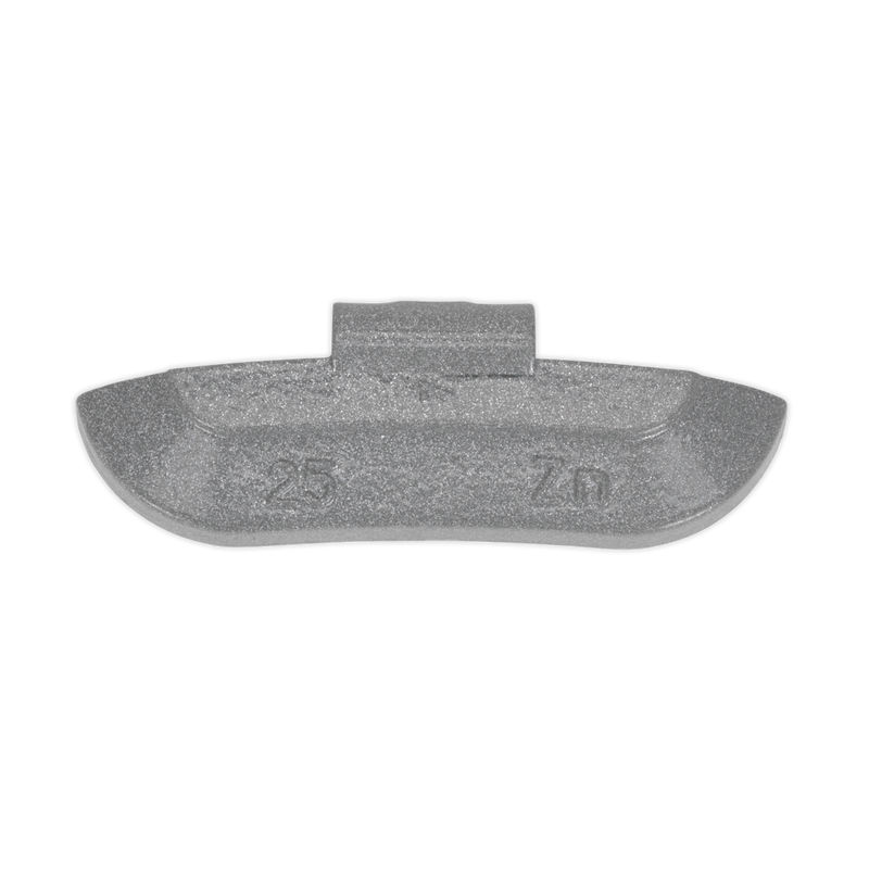 Sealey WWSH25 25g Wheel Weights Hammer-On Zinc for Steel Wheels - Pack of 100